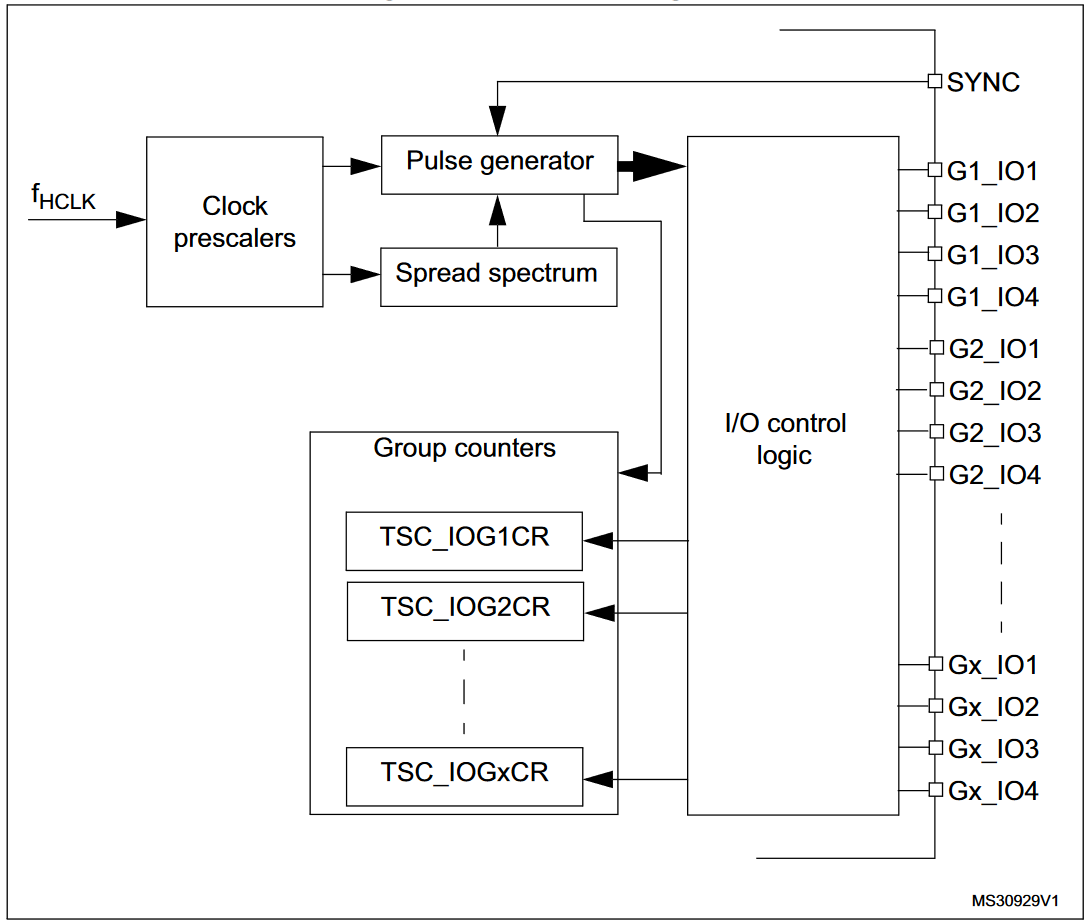 STM32 TSC Functional Diagram